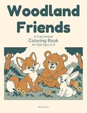 Woodland Friends coloring book cover